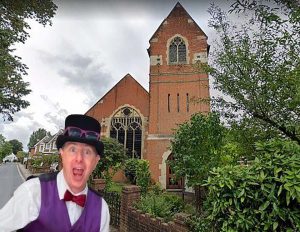 Juggling John at Leatherhead Methodist Church in Leatherhead