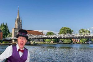 Juggling John at Marlow Bridge in Marlow